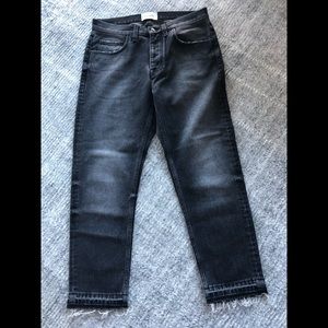 Grey/black Harmony Cropped Denim size 31